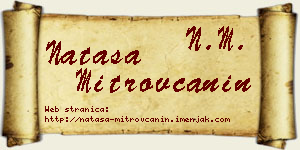 Nataša Mitrovčanin vizit kartica